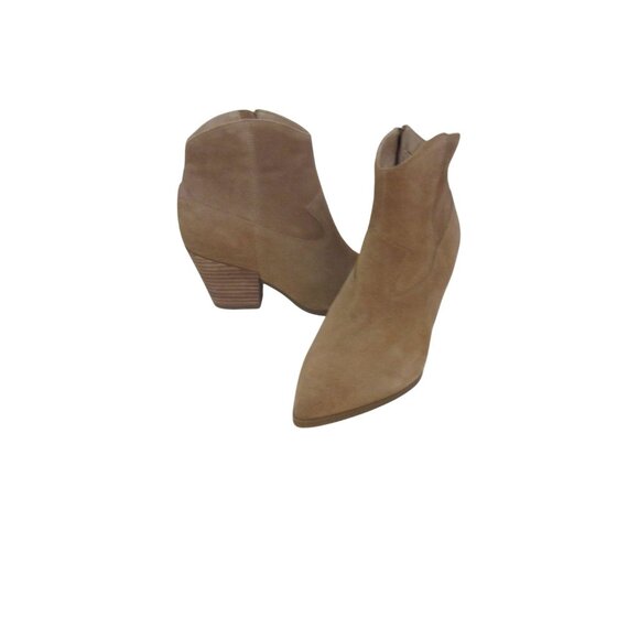Lucky Brand Ellmay Western Style Brown Suede Ankle Boots Size 9M - Picture 1 of 7